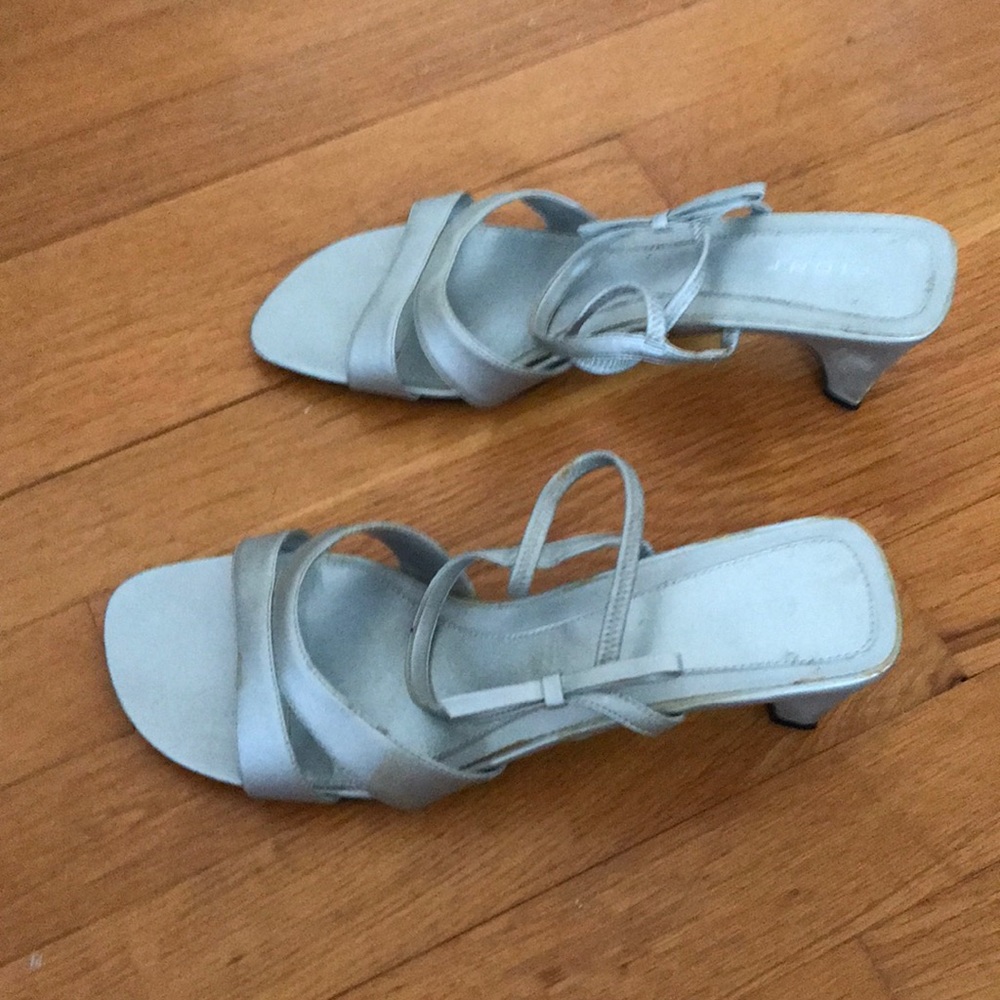 Silver dress sandals